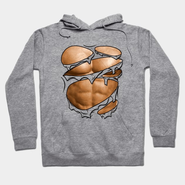 Ripped Body Six Pack Hoodie by kaitokid